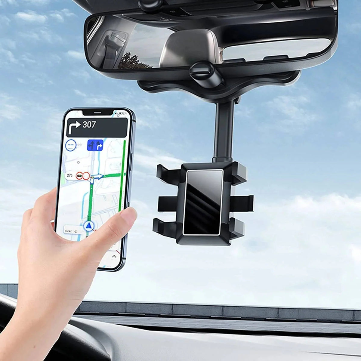Car Phone Mount 360 Degree Rotation Adjustable Clamp