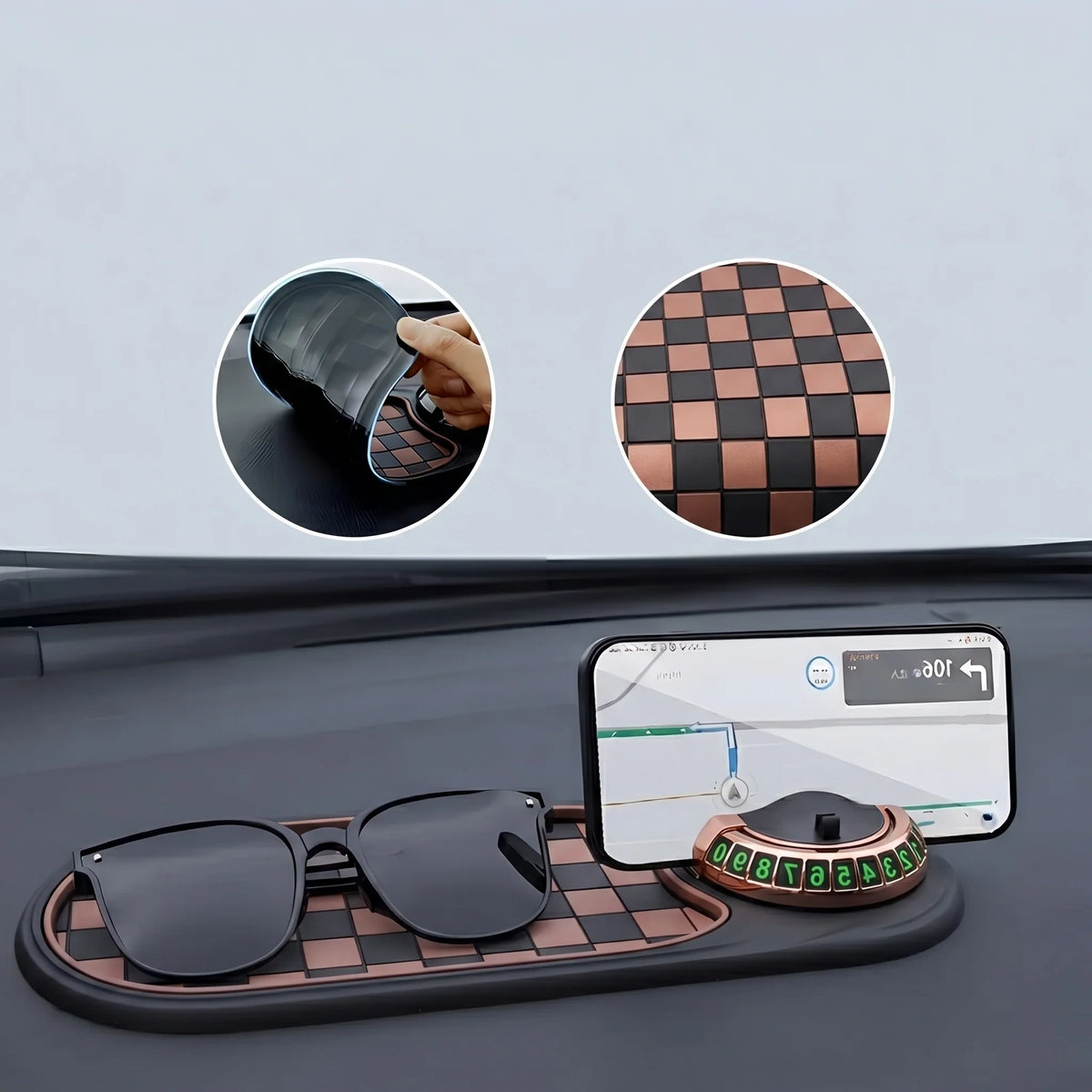 Car Phone Mount 360 Degree Rotation Spring-Loaded Universal Grip