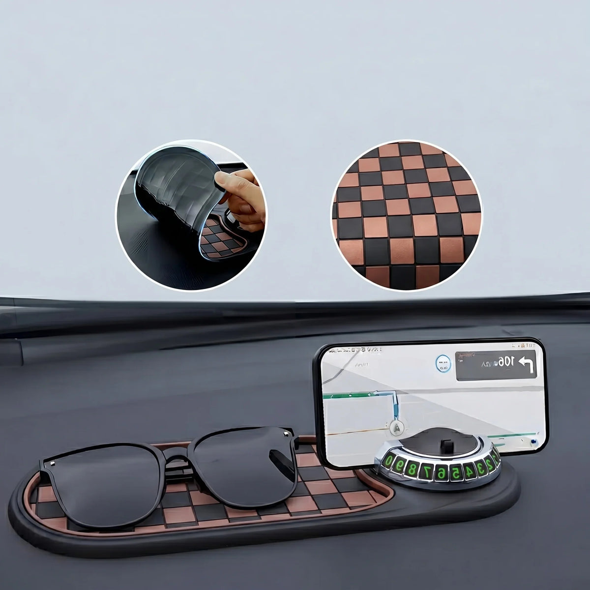 Car Phone Mount 360 Degree Rotation Spring-Loaded Universal Grip