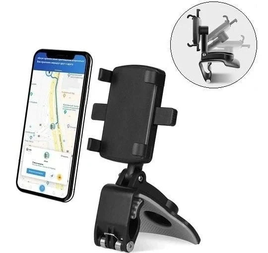 Car Phone Mount 360° Rotation One-Hand Operation