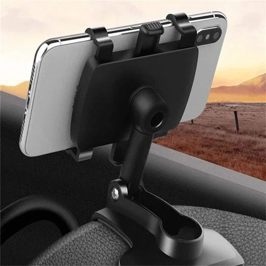 Car Phone Mount 360° Rotation One-Hand Operation