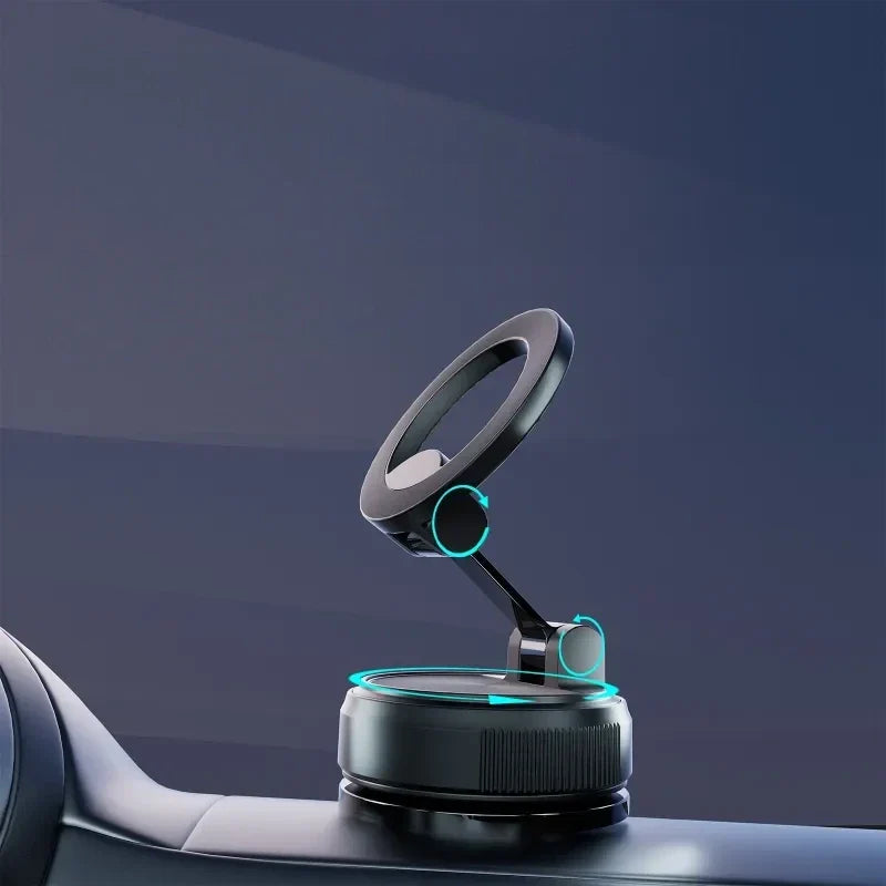 Car Phone Mount Magnetic Grip Vacuum Suction 360° Rotatable