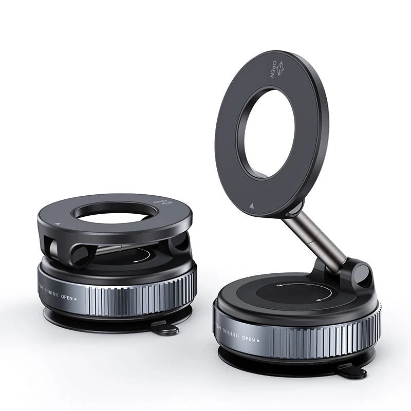 Car Phone Mount Magnetic Grip Vacuum Suction 360° Rotatable