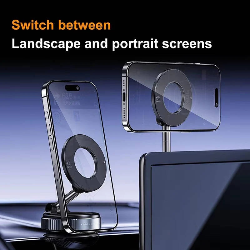 Car Phone Mount Magnetic Twist-Lock Suction 360° Rotating Arm
