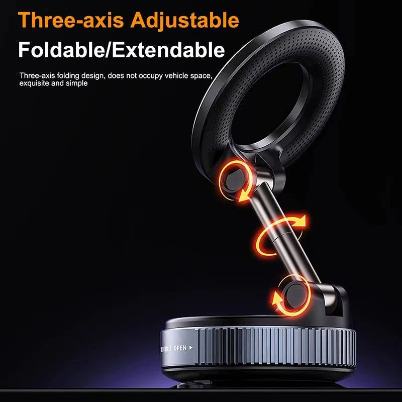 Car Phone Mount Magnetic Twist-Lock Suction 360° Rotating Arm