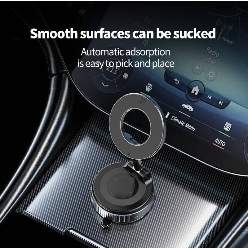 Car Phone Mount Magnetic Twist-Lock Suction 360° Rotating Arm