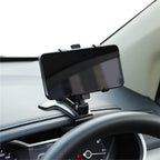 Car Phone Mount One-Hand 360° Rotation Visor Mirror Dashboard