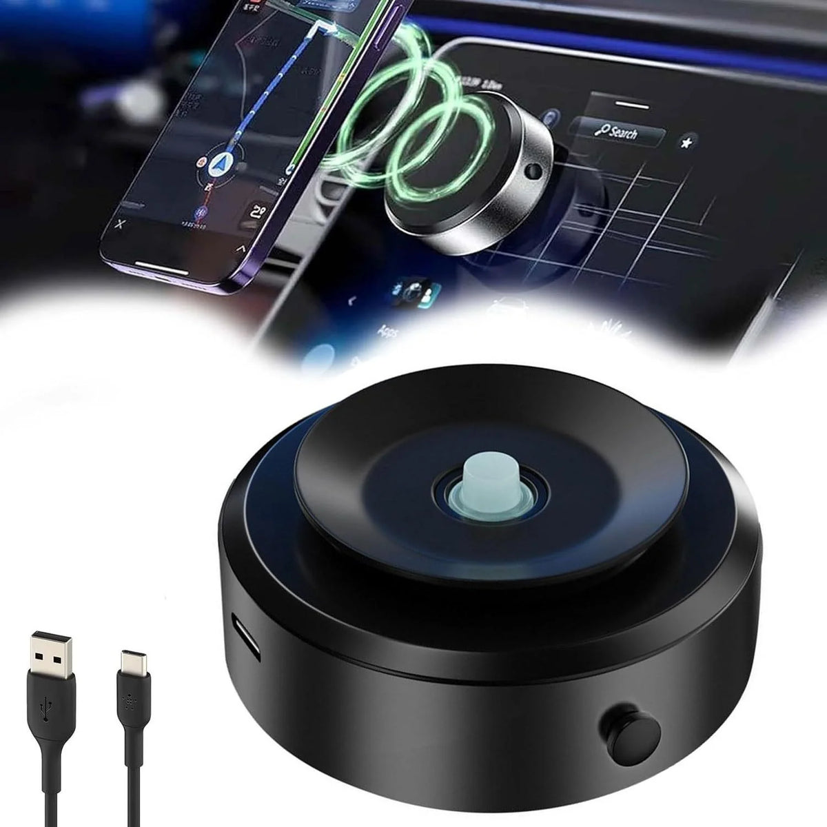 Car Phone Mount Strong Magnetic Grip 360° Rotation