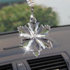Car Rearview Mirror Ornament Sparkling Snowflake Lightweight Durable