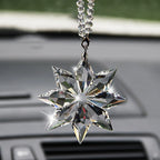 Car Rearview Mirror Ornament Sparkling Snowflake Lightweight Durable