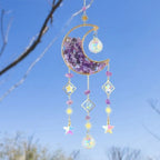 Car Rearview Mirror Pendant K9 Crystal Moon Five Colors