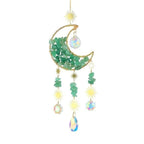 Car Rearview Mirror Pendant K9 Crystal Moon Five Colors