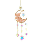 Car Rearview Mirror Pendant K9 Crystal Moon Five Colors