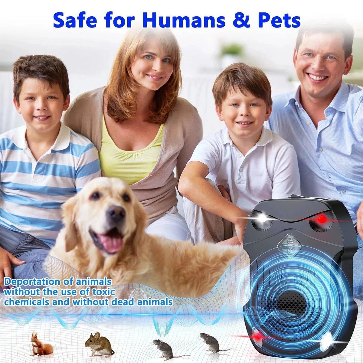 Car Rodent Repeller Ultrasonic Vibration Sensor USB Rechargeable