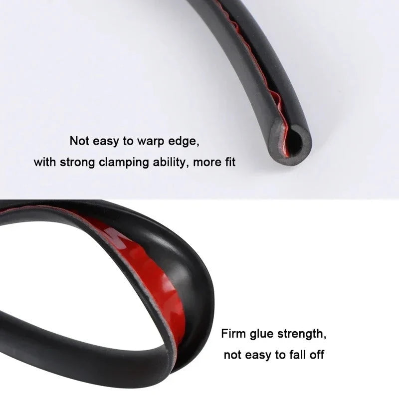 Car & SUV Door Edge Protector Press-On U-Shaped Trim-To-Fit