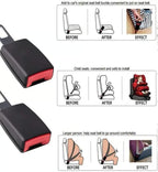 Car Seat Belt Extender Stainless Steel Quick-Click Universal Fit
