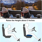 Car Seat Booster Cushion 3 Inch Lift Stable Non-Slip