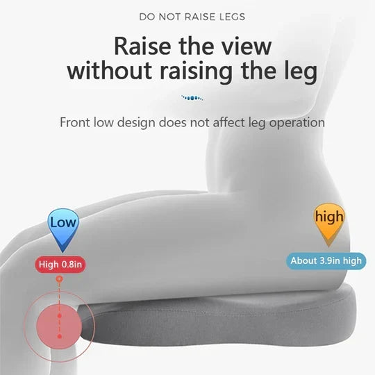 Car Seat Booster Cushion Ergonomic Height Lift High-Resilience Padding
