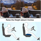 Car Seat Cushion 3 Inch Lift Memory Foam Non-Slip