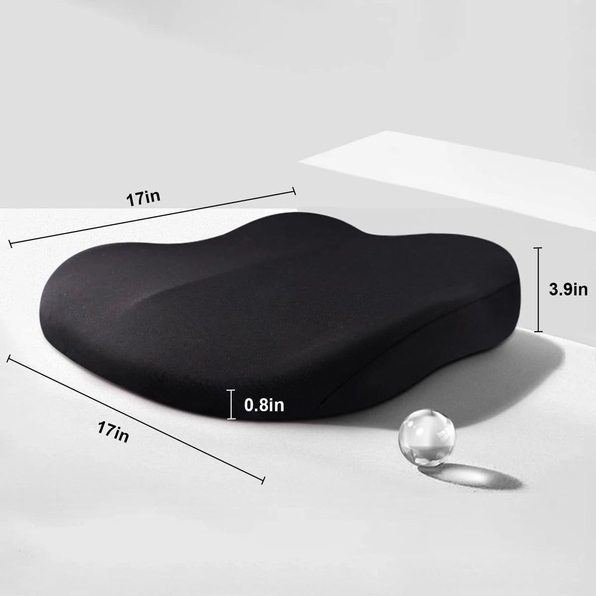 Car Seat Cushion 3 Inch Lift Memory Foam Non-Slip
