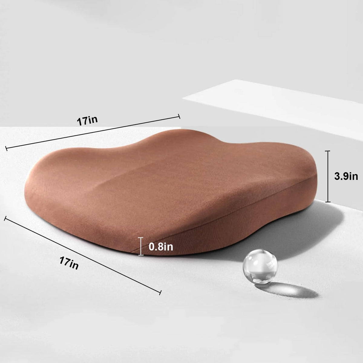 Car Seat Cushion 3 Inch Lift Memory Foam Non-Slip