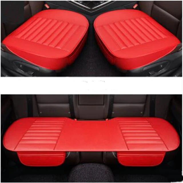Car Seat Cushion Bamboo Charcoal Leather Odor-Resistant & Breathable