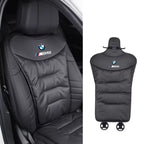 Car Seat Cushion Contoured Lumbar Support Breathable Washable Cover