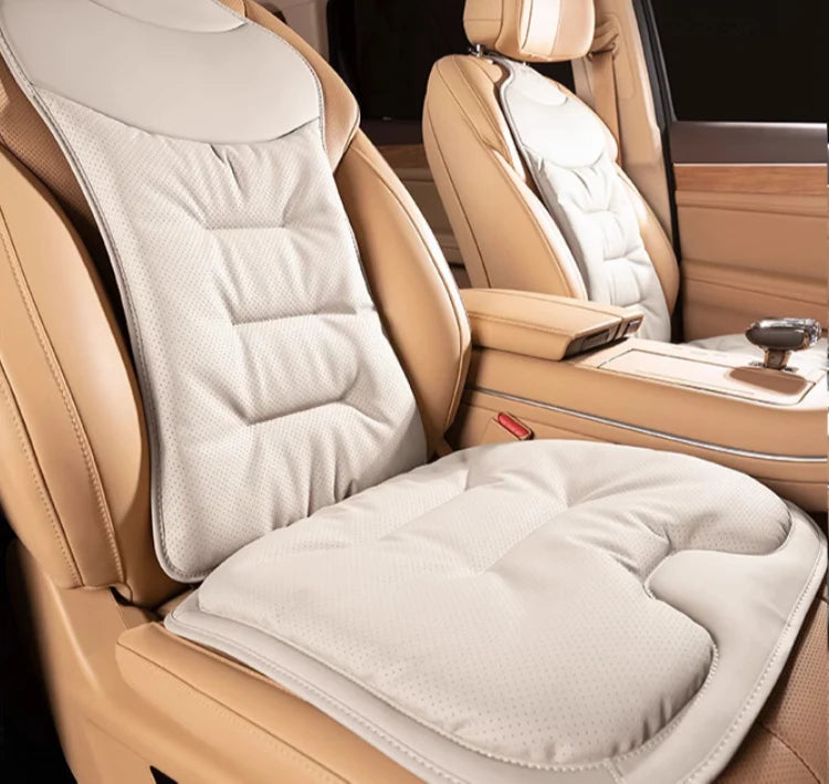 Car Seat Cushion Contoured Lumbar Support Breathable Washable Cover