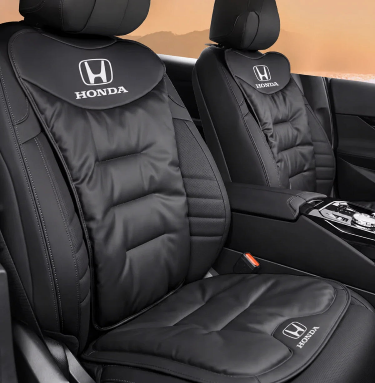 Car Seat Cushion Contoured Lumbar Support Breathable Washable Cover