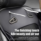 Car Seat Cushion Dual-Fan Ventilated Mesh Synthetic Leather Trim