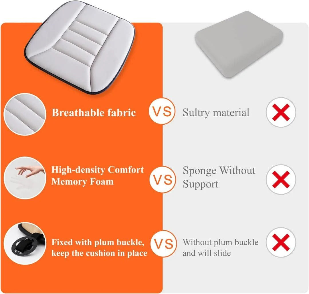Car Seat Cushion Ergonomic Memory Foam Anti-Slip