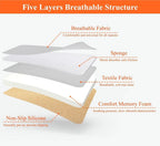 Car Seat Cushion Ergonomic Memory Foam Anti-Slip