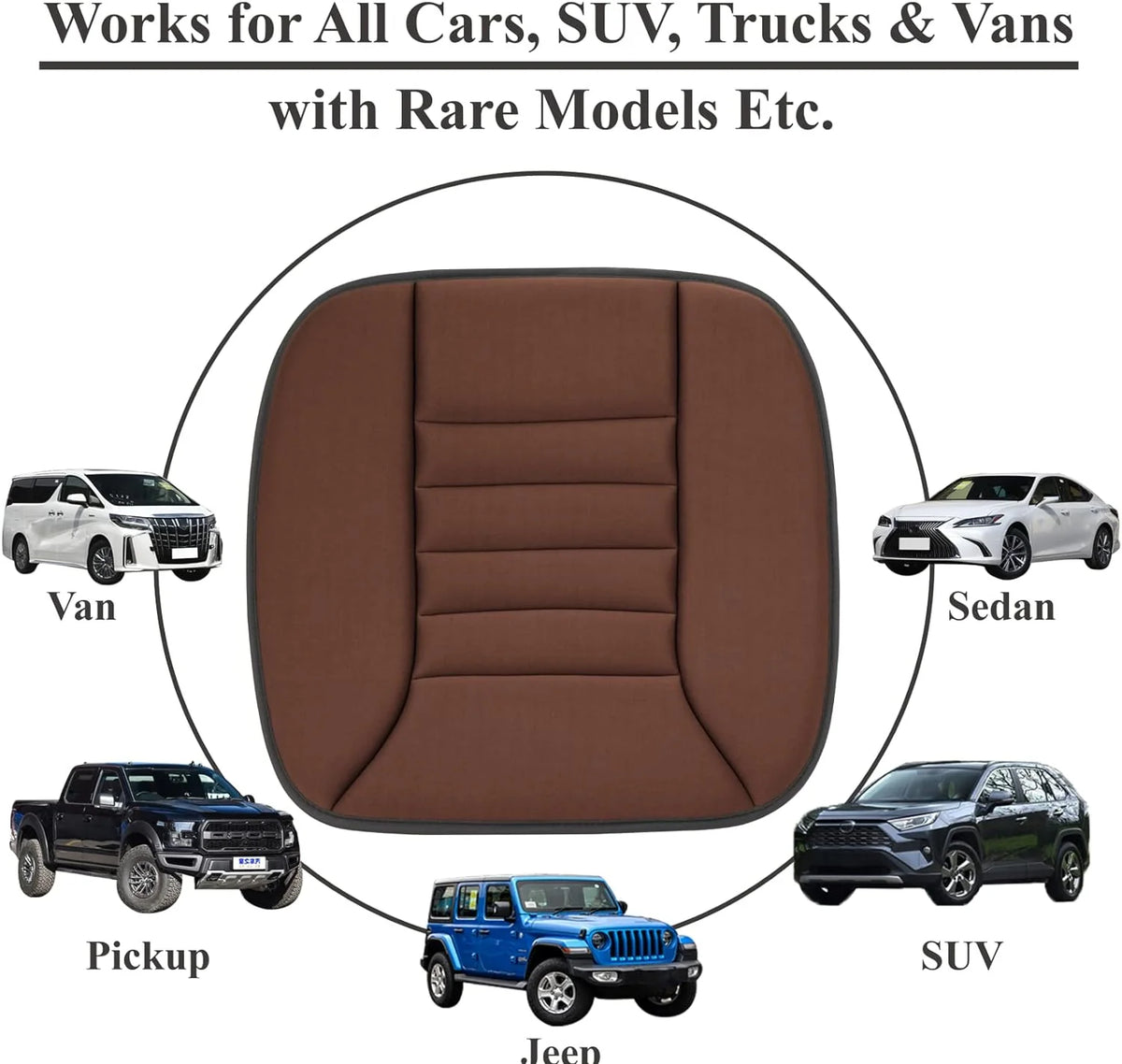Car Seat Cushion Ergonomic Memory Foam Anti-Slip