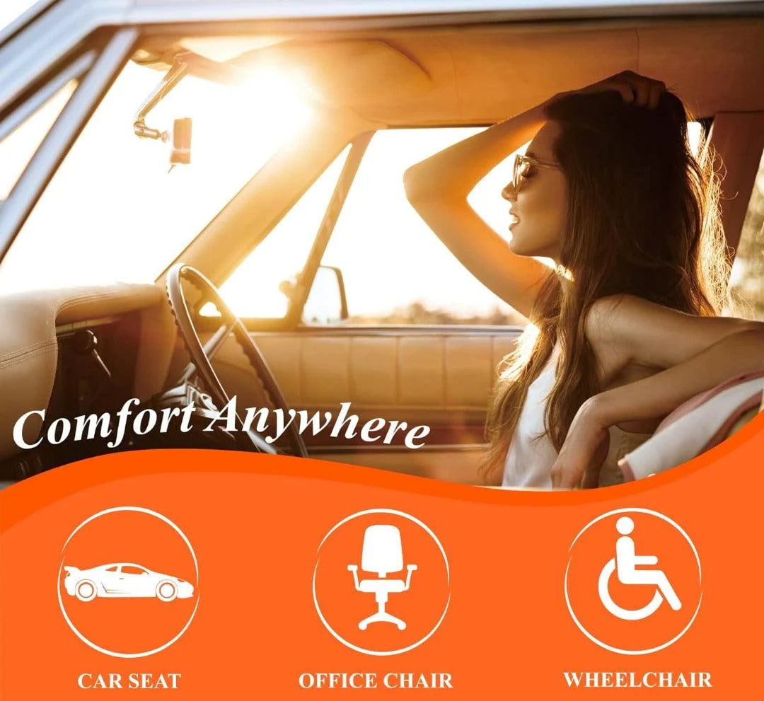 Car Seat Cushion Ergonomic Memory Foam Anti-Slip