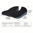 Car Seat Cushion Ergonomic Memory Foam Breathable Mesh & Non-Slip