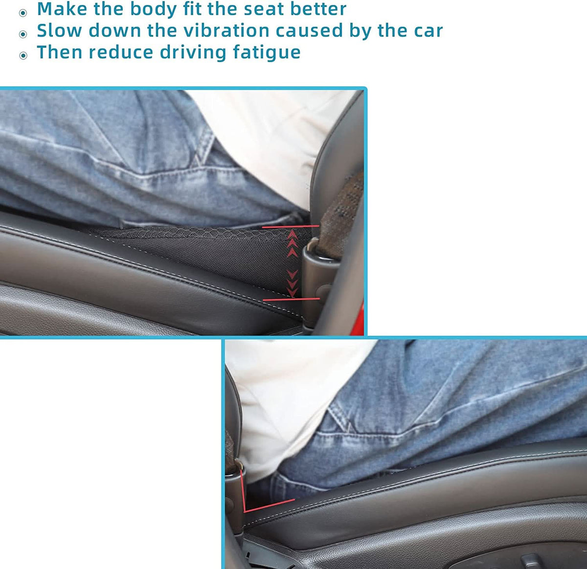 Car Seat Cushion Ergonomic Memory Foam Lumbar Support