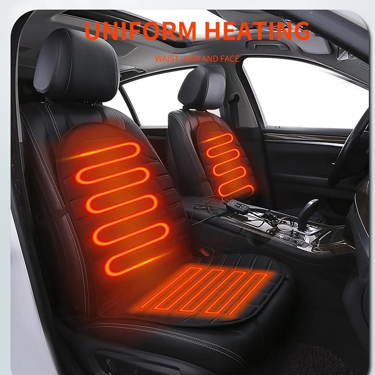 Car Seat Cushion Heated Lumbar Support 12V Plug