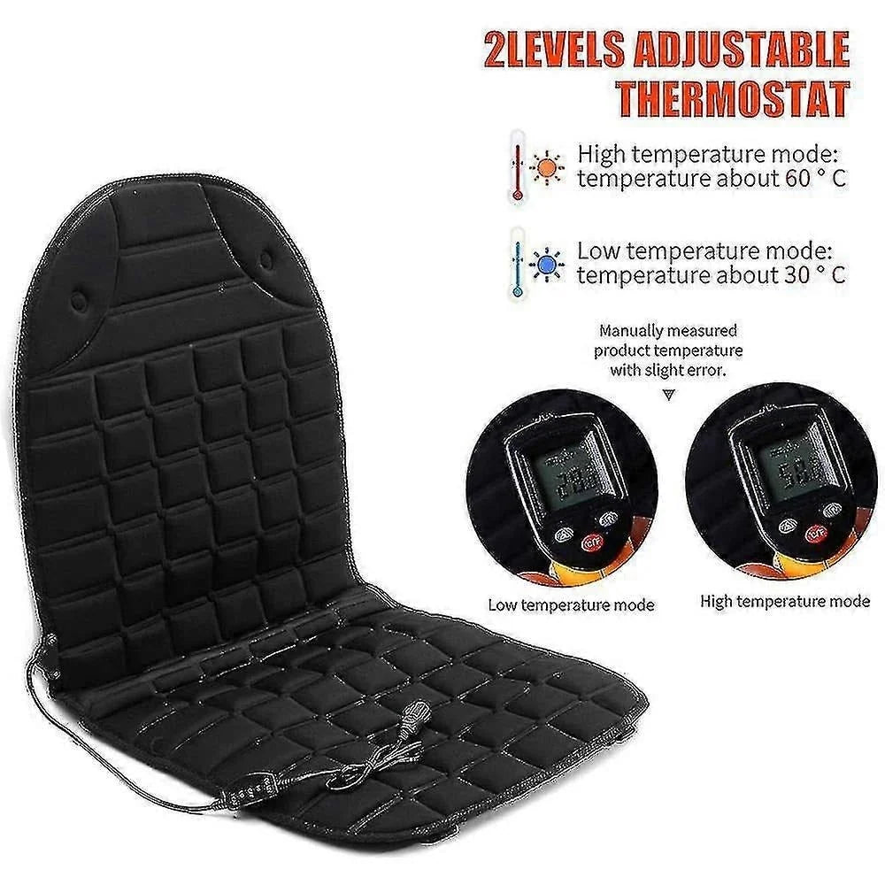 Car Seat Cushion Heated Lumbar Support 12V Plug