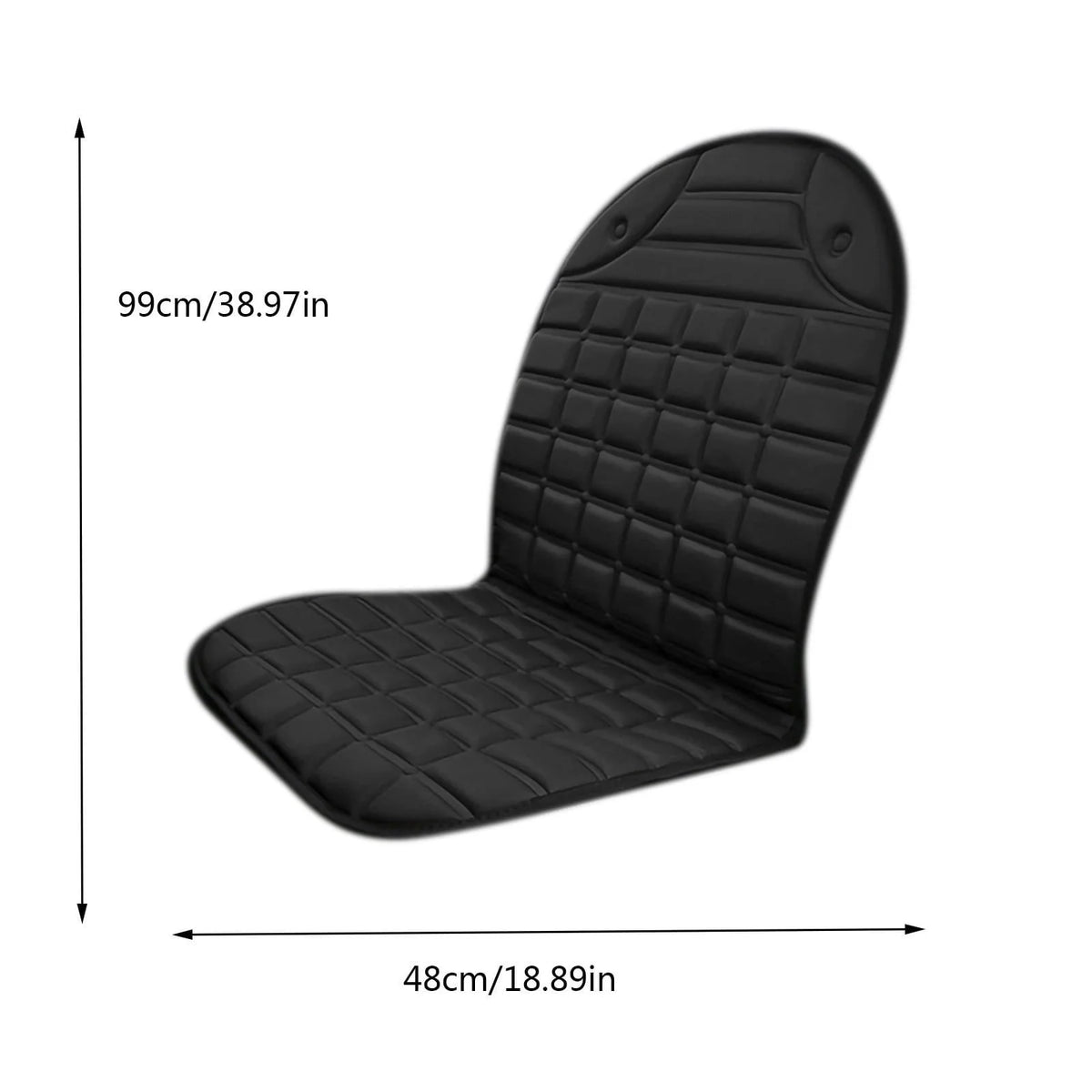Car Seat Cushion Heated Lumbar Support 12V Plug