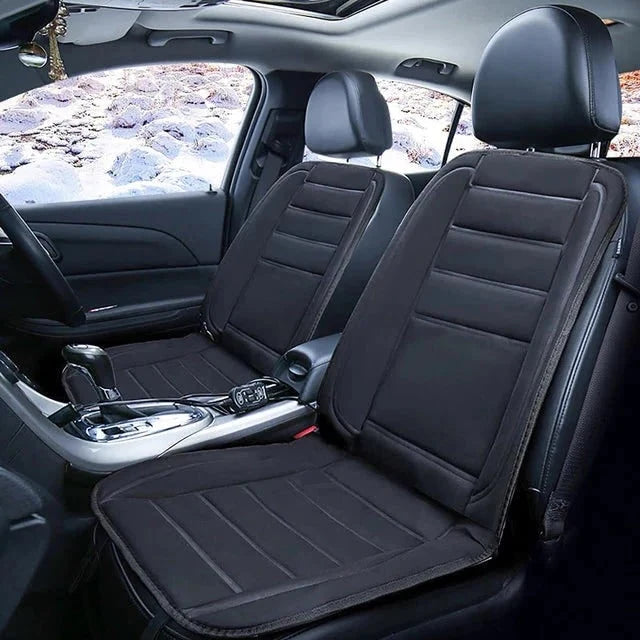 Car Seat Cushion Heated Quilted 12V Plug Adjustable Heat