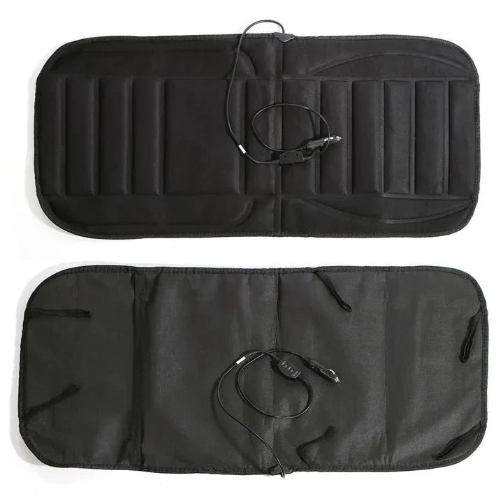 Car Seat Cushion Heated Quilted 12V Plug Adjustable Heat