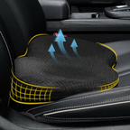 Car Seat Cushion Height-Boosting Foam Core & Non-Slip Base