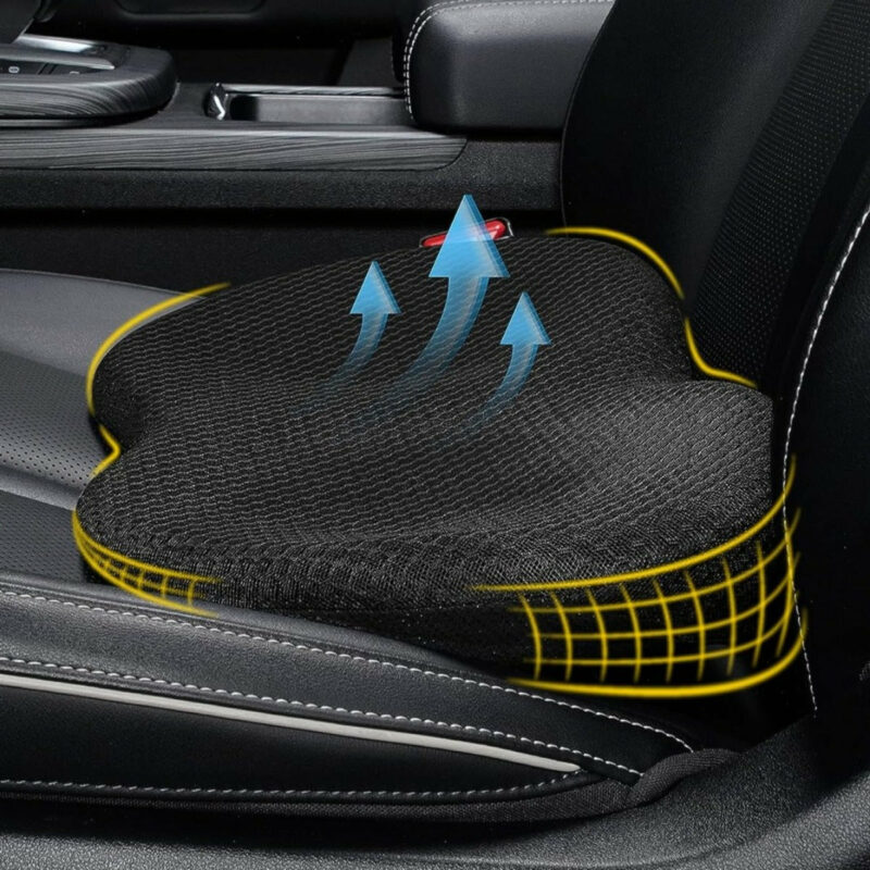 Car Seat Cushion Memory Foam 3.5 Inch Lift