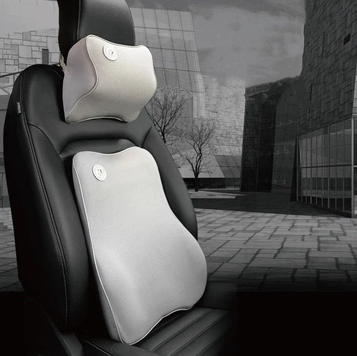Car Seat Cushion Memory Foam Headrest & Lumbar Support