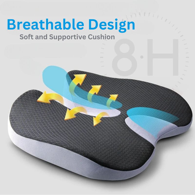 Car Seat Cushion Memory Foam U-Shaped Tailbone Cutout
