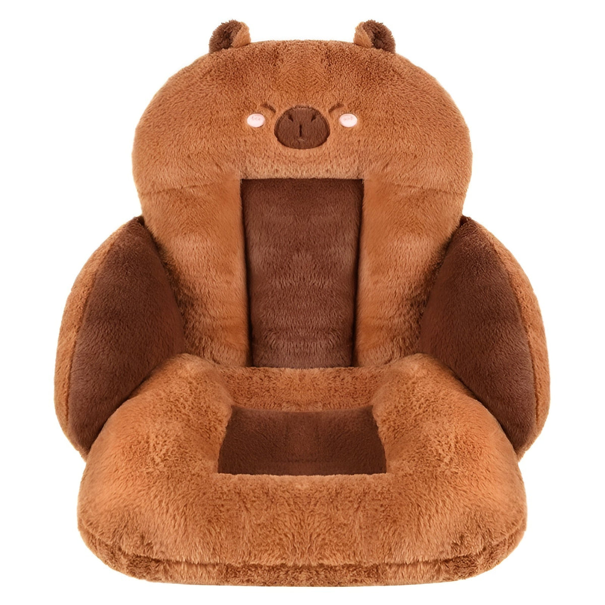Car Seat Cushion Thick Padding Plush Cover & Non-Slip Backing