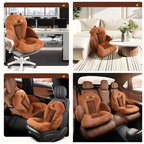 Car Seat Cushion Thick Padding Plush Cover & Non-Slip Backing