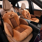 Car Seat Cushion Thick Padding Plush Cover & Non-Slip Backing