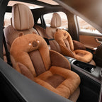 Car Seat Cushion Thick Padding Plush Cover & Non-Slip Backing