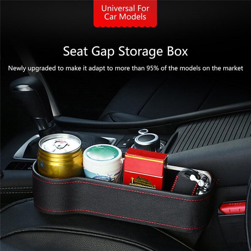 Car Seat Gap Organizer PU Leather Multi-Pocket Universal Fit
